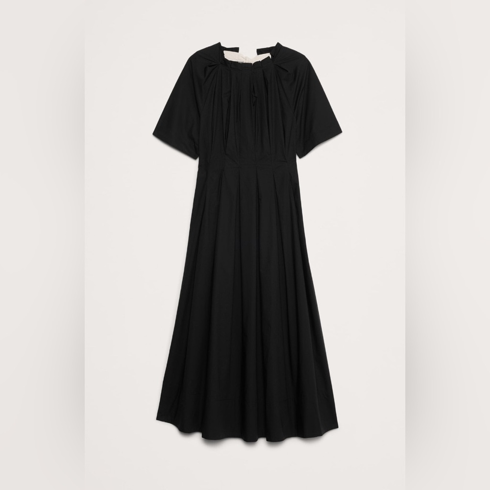 BANANA REPUBLIC COTTON POPLIN OPEN-BACK MAXI DRESS - Picture 4 of 6